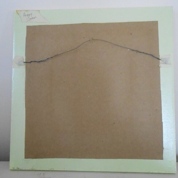 Green Floral Handpainted Framed Mirror 12" Square Beautiful! Very Unique. - Picture 2 of 2